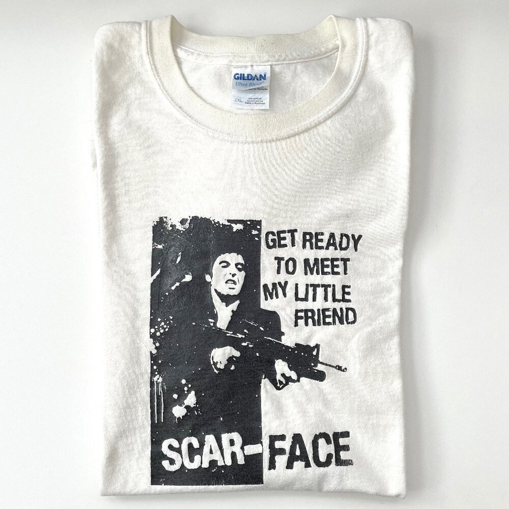 Scarface Movie Mens 2XL T Shirt Get Ready to Meet My Little Friend Vintage 80s